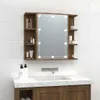 Zrkadlová skrinka s LED hnedý dub 70x16,5x60 cm Náhľad obrázku produktu 2