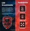 Halloween Maske Purge LED rot - Kostümmaske steuerbar für Produktbild-Vorschau 2