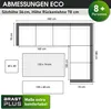 Poly-Rattan Eck Sitzgruppe ECO schwarz/blau Produktbild-Vorschau 4