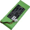 A green battery pack with a label on it, lying on a white background. Voir les images du produit