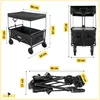 Poussette de plage avec capote, remorque, 100kg, noire, Voir les images du produit 7