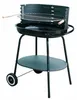 Ovaler Holzkohle-Gartengrill mit Ablage und Rädern Produktbild-Vorschau 2
