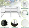 A collage of images showing a greenhouse, its features, and materials. Voir les images du produit