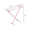 A pink drying rack with dimensions indicated. Náhled obrázku produktu