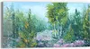 DEQORI Glasbild Echtglas 60x30 cm 'Lebendiger Waldmorgen' Produktbild-Vorschau 1