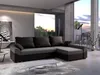 A modern living room with a sectional sofa, large windows, and a view of trees and the sky at dusk. Náhled obrázku produktu