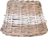 Clayre & Eef Lampenschirm Ø 23x17 cm Beige Rattan Streifen Produktbild-Vorschau 1