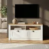 TV Lowboard BOLTON aus massiver Kiefer in weiß/braun, TV Produktbild-Vorschau 7