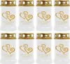 Grabkerze Weiß 8er Pack ( Druck Gold ), 40 Stunden/Kerze, Produktbild-Vorschau 1