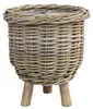 Korb Rattan auf Beinen d34 h40 cm Van der Leeden Produktbild-Vorschau 3