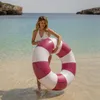 Schwimmring Große Vichy PVC Burgundy Produktbild-Vorschau 4
