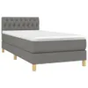 vidaXL Boxspringbett mit Matratze Dunkelgrau 90x200 cm Produktbild-Vorschau 4