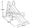Scivolo Per Bambini 3-10 Anni Azzurro Cm.196X84X119H. - Anteprima dell’immagine prodotto 7