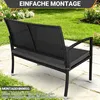 Peviasot Gartenbank 2 Personen Schwarz Rattan-Optik mit Produktbild-Vorschau 8