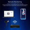 A marketing image showing a laptop, smartphone, camera, and a WiFi box, all connected and illustrating remote monitoring capabilities for a 3D printer. Produktbild-Vorschau