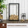 HOMCOM Kaminholzständer Feuerholzregal Kaminholzablage Produktbild-Vorschau 4