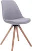 Besucherstuhl HLO-CP50 Drehbar Natura Stoff Rund  grau Produktbild-Vorschau 1