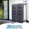 4rain regenton wandtank SLIM WOOD DECOR SET  700 L, Productafbeelding-voorbeeld 2