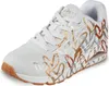 A white Skechers sneaker with metallic heart accents. Anteprima dell’immagine prodotto