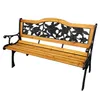 Panchina da giardino in legno con schienale e motivo a rose Anteprima dell’immagine prodotto 9