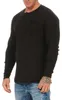 Herren Basic Langarm Shirt Baumwolle;  Schwarz S Produktbild-Vorschau 3