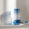 HOMLA CIRCLE Glasvase blau-transparent ombre 11x26 cm Produktbild-Vorschau 6