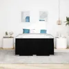 vidaXL Cadre de lit avec matelas noir 160 x 200 cm Tissu Voir les images du produit 3