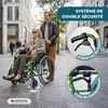 Fauteuil roulant Pliable Aluminium Léger Manuel Avec Freins Voir les images du produit 3