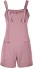 ASKSA Damen Jumpsuit Sommer Ärmellos Kurz Latzhose Playsuit Produktbild-Vorschau 4