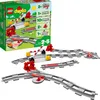 LEGO DUPLO Eisenbahn Schienen, Zugschienen-Bauset mit rotem Produktbild-Vorschau 2
