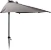 ProGarden Sonnenschirm 250 cm Halbrund Anthrazit Produktbild-Vorschau 1