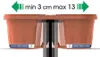 BAMA Závěsný truhlík KLUNIA, 40cm, terracotta Náhled obrázku produktu 4