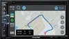 A car navigation system displaying a map with a route. Produktbild-Vorschau