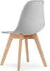 Šedá židle ATRI s dřevěnými nohami, ergonomická, do Náhled obrázku produktu 6