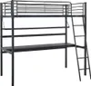 Lit mezzanine avec bureau "Alona" - 90 x 190 cm - Noir Voir les images du produit 1