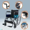 A wheelchair with callouts highlighting its features. Produktbild-Vorschau