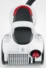The top-down view of a white and black bagless cyclonic vacuum cleaner. Anteprima dell’immagine prodotto