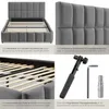 tectake® Polsterbett Shirley Samtbezug mit Steppmuster Produktbild-Vorschau 4