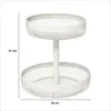 A white two-tiered mesh basket on a white background. Podgląd zdjęcia produktu