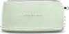 A light green vintage-style toaster with silver trim and the brand name 'SWEISS' embossed on the front. Voir les images du produit