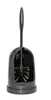 A black toilet brush and holder set against a white background. Produktbild-Vorschau