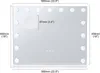 A diagram showing the dimensions of a Hollywood-style makeup mirror with lights. Náhled obrázku produktu