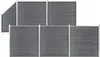 WPC Zaun-Set 5 Quadrate + 1 Schräge 965x186 cm Grau Produktbild-Vorschau 1