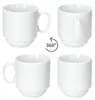 6er Set Tommy Kaffeebecher 220ml weiß Porzellan 6 Personen Produktbild-Vorschau 3