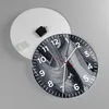 Wanduhr - Rund - Glasuhr - Farbe Pinsel Schwarz - 40x40cm - Produktbild-Vorschau 2