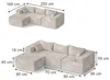 Canapé d’angle avec fonction relaxation Vicco Nuvio Beige Voir les images du produit 2