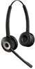 A black wireless headset with a microphone boom is shown against a white background. Produktbild-Vorschau