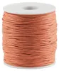 90 Meter / 1 Spule gewachste Baumwollschnur, 1mm apricot Produktbild-Vorschau