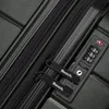 A close-up view of a suitcase zipper and combination lock. Produktbild-Vorschau