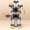 A diagram of a cat tree with dimensions indicated by measurement lines and text. Produktbild-Vorschau